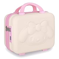 Anime Melody Mini Hard Shell Hard Travel Luggage Cosmetic Case, Cute Small Portable Carrying Case Suitcase for Makeup Mini ABS Carrying Suitcase with Elastic Band 16 inch