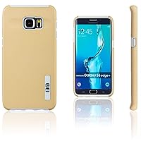 Smooth Armor Hard Plastic Case for Samsung Galaxy S6 Edge+ Plus SM-G928A. Rugged Dual Layer Protective Cover (Does NOT Fit Samsung Galaxy S6 and S6 Edge). Black/Golden Color