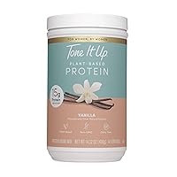 Tone It Up Plant Based Protein Powder I Dairy Free, Gluten Free, Kosher, Non-GMO Pea & Chia Protein and Oat Milk I for Women I 14 Servings, 15g of Protein – Vanilla