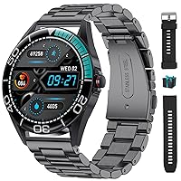 LIGE Men's Smart Watch, 1.3 Inch Smartwatch with Bluetooth Call Heart Rate Monitor Sleep SpO2 20 Sports Modes, IP67 Waterproof Pedometer for Android iOS, Black