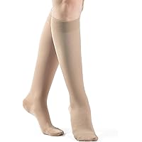 SIGVARIS Women’s Essential Opaque 860 Closed Toe Calf-High Socks 30-40mmHg