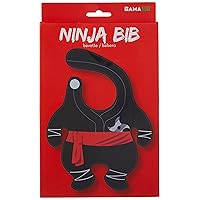 Ninja Baby Bib - Adorably Funny Bib for Feeding, Drooling and Teething - Cute Terry Cloth Cover for Newborn Baby Boys, Girls, and Toddlers - 6+ Months Old - Machine Washable - Unisex