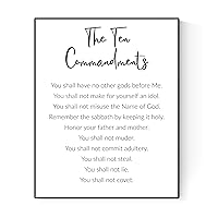 The Ten Commandments | The Books Of Exodus And Deuteronomy | Art Print (11x14)