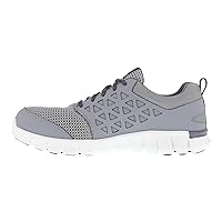 Reebok Work RB4042 Mens Sublite Cushion Work Safety Extra Wide Alloy Toe Lightweight and Flexible Athletic Work Shoe Grey