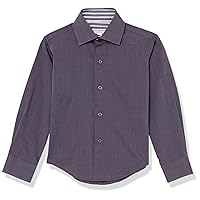 Isaac Mizrahi Boys' Slim Fit Chambray Contrast Button Down Shirt
