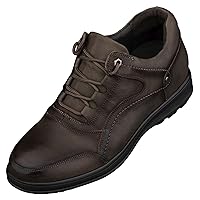 CALTO Men's Invisible Height Increasing Elevator Shoes - Leather Lace-up Lightweight Casual Walkers - 2.8 Inches Taller