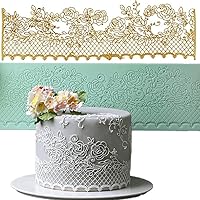 Anyana Sugar Leaf Vine Rose Edible Cake Silicone Fondant Impression lace mat Autumn Cake Decorating Mold Gum Paste Cupcake Topper Tool Icing Candy Imprint Baking Moulds sugarcraft Trimming