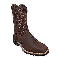 Ad Tec Men's Western Cowboy, Wide Calf Square Toe Safety Work Boot