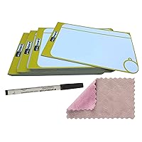 Kanban Board, Scrum Board, Agile Board, Magnetic Task Cards Set - Yellow. 30 Pack, 1 Special Marker and Cleaner