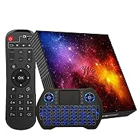Android 12 TV Box 4GB RAM 64GB ROM W2 Mali-G31 Android TV Box2.4G/5G Dual Band WiFi Bluetooth 4.2Media Player Support 3D 4K UHD Videos, with Wireless Mini Keyboard