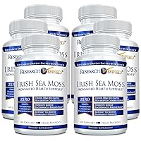 Research Verified Irish Sea Moss - Bladderwrack, Burdock, BioPerine - Rich in Prebiotics - Boost Immunity, Aid Digestion, Strengthen Joints - 360 Capsules - Vegan - Made in The USA