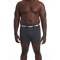 PUMA Men's Big & Tall 3 Pack Cotton Stretch Boxer Briefs