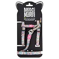 Max and Molly Adjustable Cat Harness and Leash Set - Escape-Proof Cat Harness with Leash for Outdoor Walking and Exploring - (Magic Zebra)