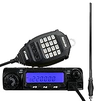 Retevis RT9000D Mobile Transceiver(1 Pack) Bundle with Mobile Radio Antenna(1 Pack), High Power Mobile Radio, 200 Channels DTMF Emergency Handheld Mic Mini Mobile Radio