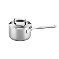 Mepra AZD30281116 Attiva Stainless-Steel One Handle Casserole with Lid, [Pack of 6], 16 cm, Pewter Finish, Dishwasher Safe Cookware