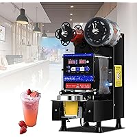Sealing Machine,Semi-Automatic Commercial Cup Sealer, 350W Electric Cup Sealing Machine - 88/90/95Mm, Boba Cup Sealing Machine - 400-600 Cups/H, Milk Tea Sealer with Cont-1pc