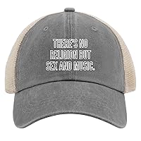 There's No Religions But Sex and Music Sun Hat Army Hat Allblack Black Bucket Hat Gifts for Daughter Cool