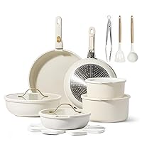 CAROTE 20pcs Pots and Pans Set, Nonstick Cookware Set Detachable Handle, Kitchen Cookware Sets with Removable Handle, RV Cookware Set, Oven Safe