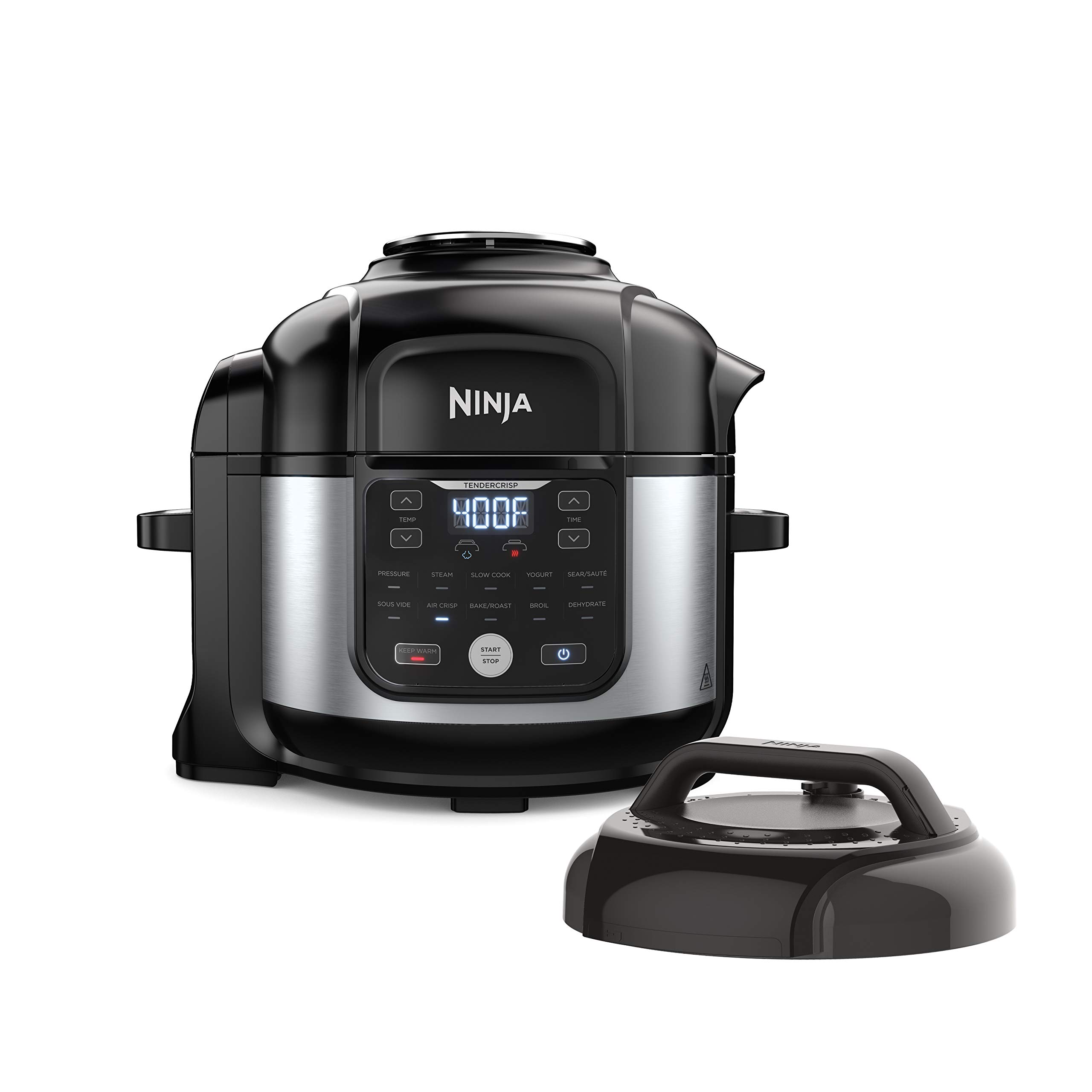 Ninja FD302 Foodi 11-in-1 Pro 6.5 qt. Pressure Cooker & Air Fryer that Steams, Slow Cooks, Sears, Sautés, Dehydrates & More, with 4.6 qt. Crisper P...