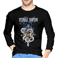 Long Sleeve T Shirt Mens Casual Round Neck Cotton T-Shirts