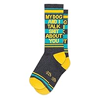 MY CAT SAYS YOU'RE DOG AND I DUMB Socks by TALK SHIT ABOUT YOU Gumball Poodle Ribbed Gym Unisex Statement Crew