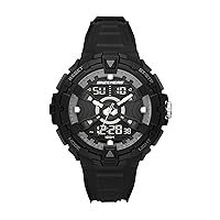 Skechers Men's Hinsdale Ana-Digi Polyurethane Watch, Color: Black (Model: SR1162)