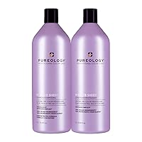 Pureology Hydrate Sheer Shampoo and Conditioner for Fine Hair | For Dry Color Treated Hair | Sulfate-Free | Vegan | Paraben-Free