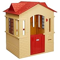 Little Tikes Cape Cottage Playhouse with Working Door, Windows, and Shutters - Tan, Toddlers Ages 2+ Years