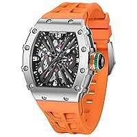 Pagani Design Watches for Men Quartz Watch Japanese Movement Rubber Band Sapphire Waterproof Skeleton Square Luxury Sports WristWatches