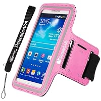 (Reflective Strip) Workout Armlet Case for Xiaomi Redmi Note 4X Arm Bag Pink Neoprene and Fastener Great for Night Running Jogging Sports and Included Determination Hand Strap