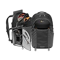 Lowepro LP37255-PWW Photo Active Outdoor Camera Backpack with QuickShelf Dividers, Fits 15 Inch Laptop/iPad/3L Hydration, for Mirrorless Sony, Canon, Nikon, Gimbal, Drone, DJI, Osmo, Mavic, Black/Grey