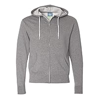 Unisex Lightweight Full-Zip Hooded Sweatshirt, XS Gunmetal Heather