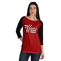 I Run On Caffeine and Kisses Momlife T-Shirt Graphic Top for Women