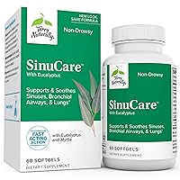Terry Naturally SinuCare - 60 Softgels - Non-Drowsy Sinus, Lung & Bronchial Support - Non-GMO, Gluten Free - 30 Servings