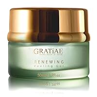 Gratiae organic renewing Peeling gel face mask, mild face cleanser with witch hazel, Deep cleans, removes dead skin cells and blackheads, anti-aging skin care, 1.7 Fl oz