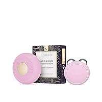 FOREO Bundle Bear mini microcurrent toning device, Pearl Pink + UFO mini, Pearl Pink + Call It A Night Mask, 7count