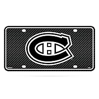 Rico Industries NHL Montreal Canadiens Carbon Fiber Metal Auto Tag 8.5