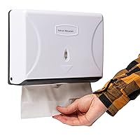 Mind Reader Paper Towel Dispenser, Tri-Fold Towel Holder, Restroom, Wall Mount, Bathroom, 10.25