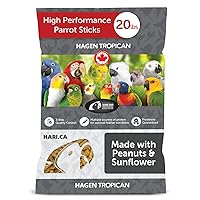 Tropican Bird Food, Hagen Parrot Food Sticks with Vitamins & Minerals for Birds Needing Extra Nutrition, High Performance Formula, 20 lb Bag (Packaging May Vary)