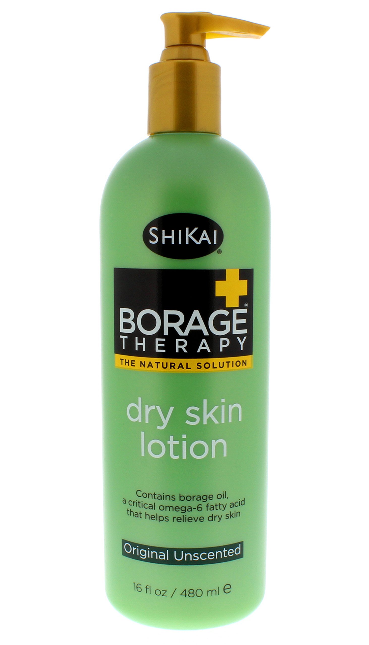 SkiKai Borage Therapy Dry Skin Lotion Body Moisturizer (16 oz) Unscented Skincare | Hydrating Lotion for Dry Hands & Body | With Oatmeal & Shea