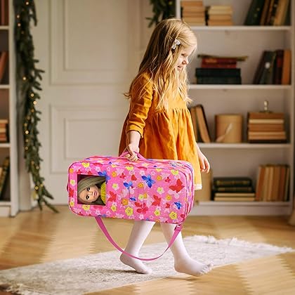 ZITA ELEMENT Quality 14.5 Inch Girl Doll Carrier Case Travel Bag for 14-14.5 Inch Doll Accessories