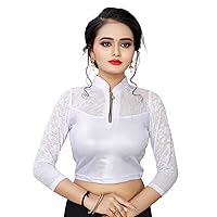 Women's & Girl's Cotton Lycra Long Sleeve Stretchable Readymade Blouse Free Size