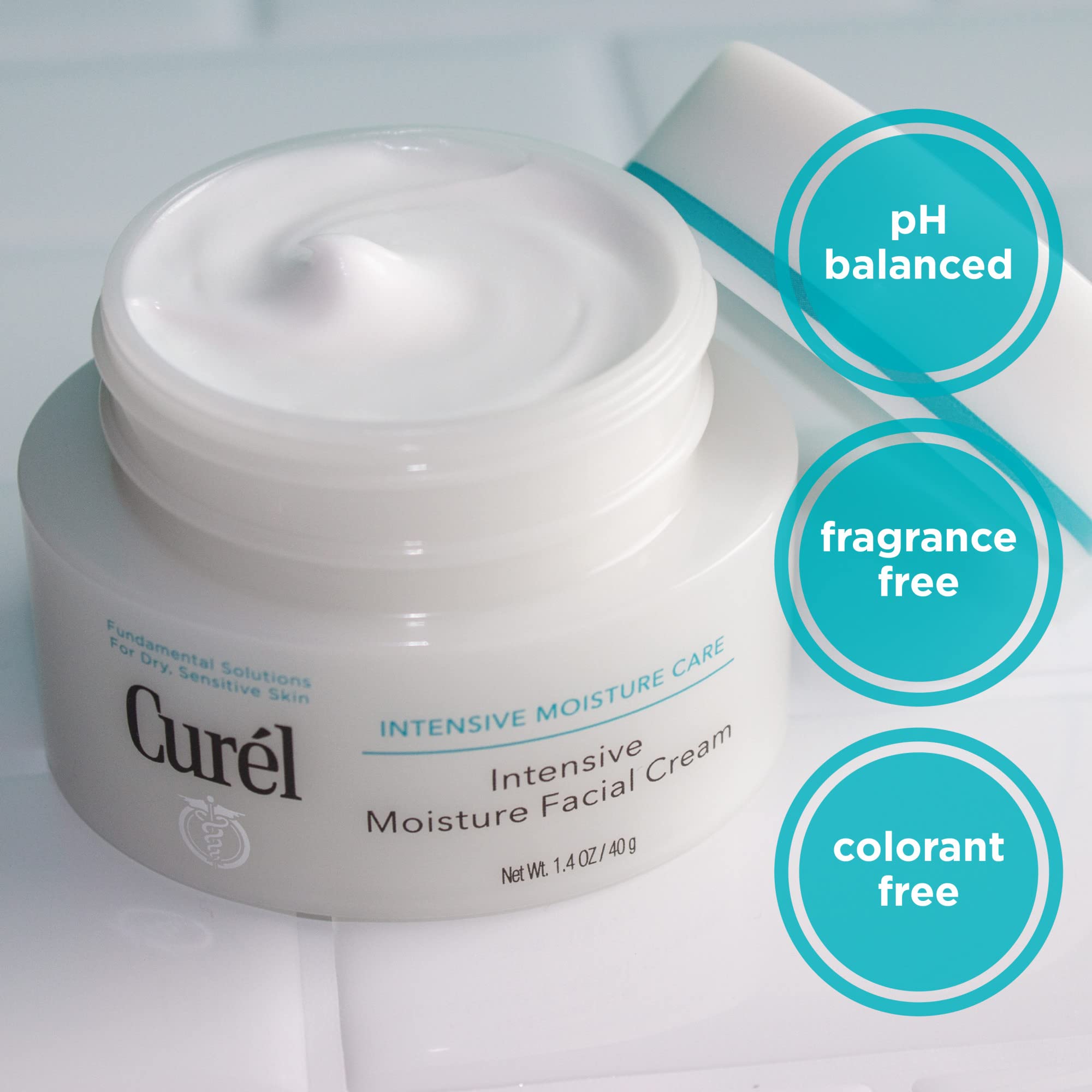 Curel Japanese Skin Care Intensive Face Moisturizer Cream, Face Lotion for Dry to Very Dry Sensitive Skin, For Women and Men, Anti-Aging Fragrance-Free Anti-Wrinkle Japanese Skin Care, 1.4 oz