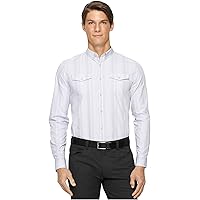Calvin Klein Men's Gingham Multi Check Button Down Collar Long Sleeve Woven Shirt