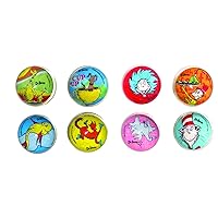 Raymond Geddes Dr. Seuss 32mm High Bounce Balls (Set of 100) - Assorted Small Bouncy Balls for Kids Party Favors – Novelty Toys