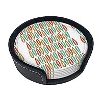 Mid-Century Modern Style Print Coaster Restaurant/Kitchen/Office/Beverage Coasters, Tabletop Protection Coasters