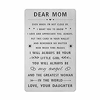 SOUSYOKYO Mom Gifts for Women, My Mommy Birthday Wallet Card from Daughter, Wedding Day Gift for Dear Mom, Long Distance Gifts Angel Mom, I love You Mom Present