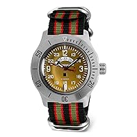 Vostok | Komandirskie K-35 Commander Automatic Self-Winding Russian Military Wrist Watch | 24 Hr Day-Night Indicator | WR 100m | Model 350754 | Fashion | Business | Casual Men's Watches