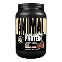 Animal Whey Isolate Protein Powder - Loaded for Pre & Post Workout Muscle Builder and Recovery with Digestive Enzymes for Men & Women - 25g Protein, Great Taste, Low Sugar - Chocolate 2lbs