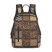 BREAUX Wild Zoo Print Large-Capacity Backpack, Simple And Lightweight Casual Backpack, Travel Backpacks